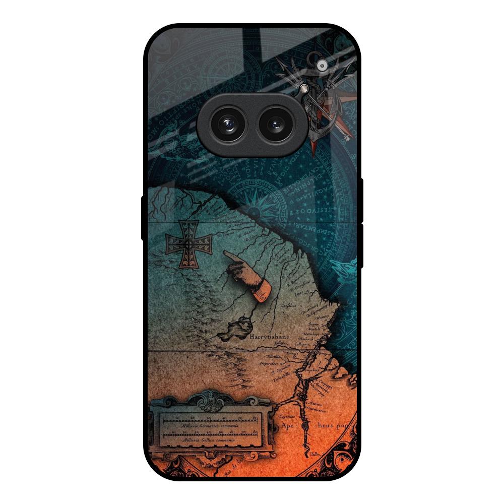 Geographical Map Nothing Phone 2a Plus Glass Back Cover Online
