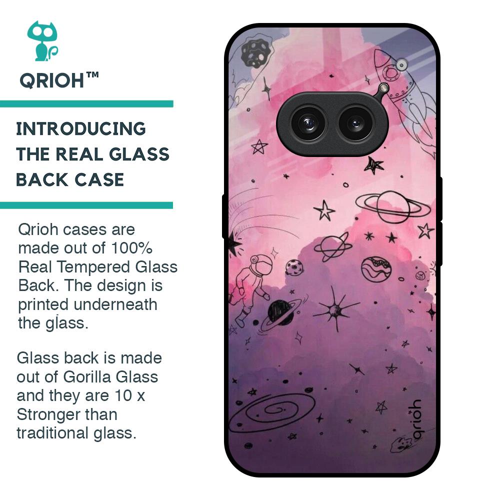 Space Doodles Glass Case for Nothing Phone 2a Plus