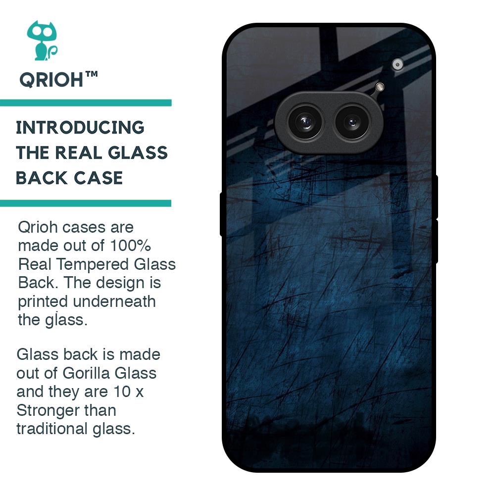 Dark Blue Grunge Glass Case for Nothing Phone 2a Plus