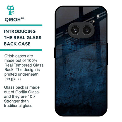 Dark Blue Grunge Glass Case for Nothing Phone 2a Plus