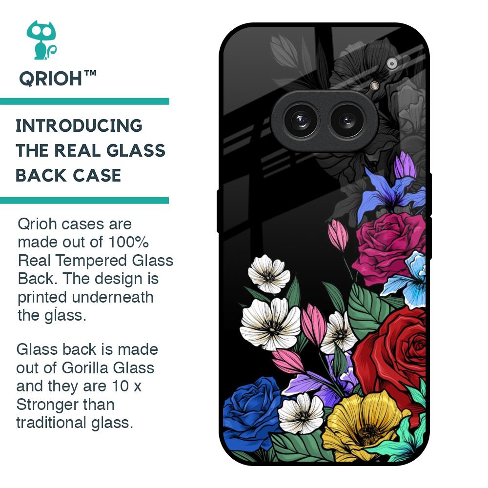 Rose Flower Bunch Art Glass Case for Nothing Phone 2a Plus