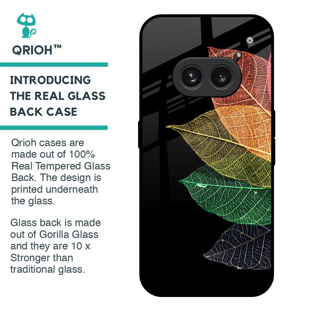 Colorful Leaves Glass Case for Nothing Phone 2a Plus