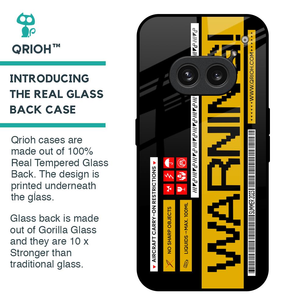 Aircraft Warning Glass Case for Nothing Phone 2a Plus