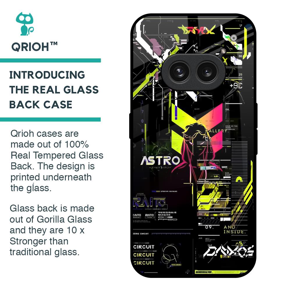 Astro Glitch Glass Case for Nothing Phone 2a Plus