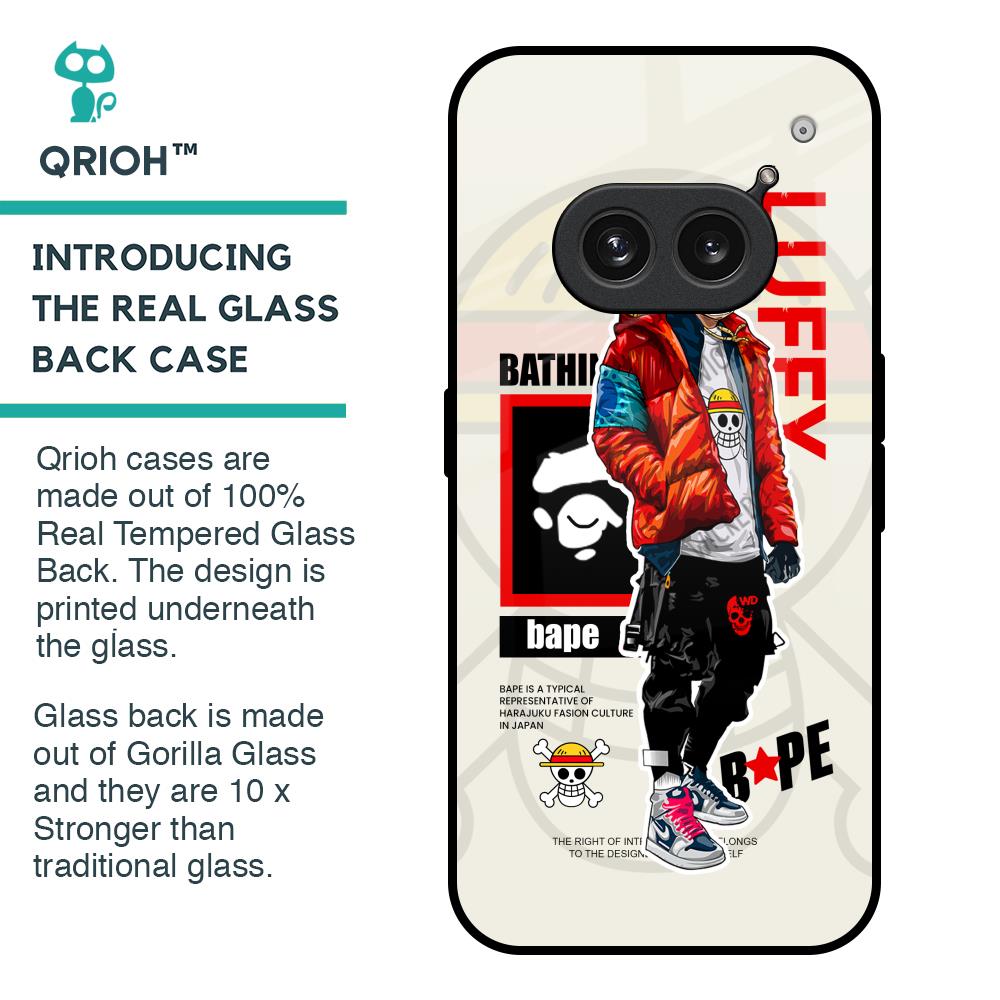 Bape Luffy Glass Case for Nothing Phone 2a Plus