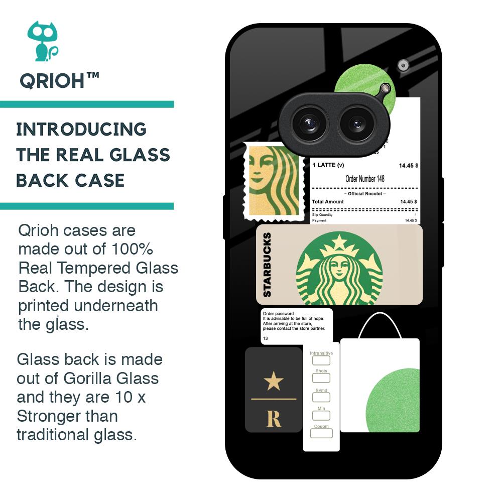 Coffee Latte Glass Case for Nothing Phone 2a Plus