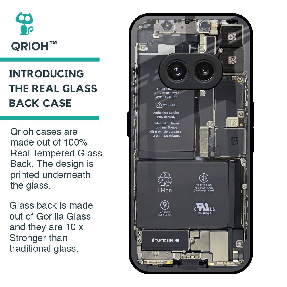 Skeleton Inside Glass Case for Nothing Phone 2a Plus