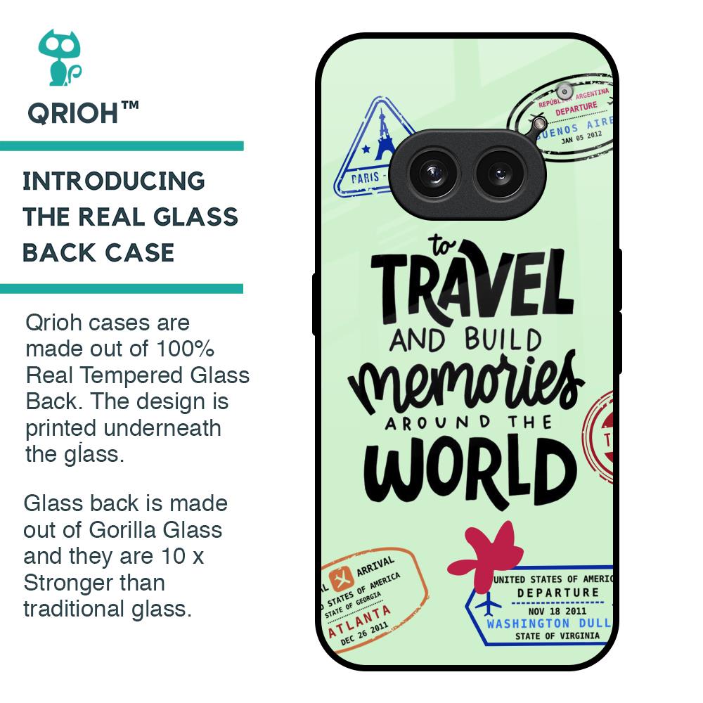 Travel Stamps Glass Case for Nothing Phone 2a Plus