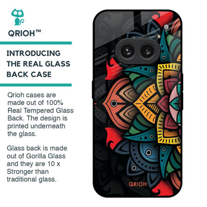 Retro Gorgeous Flower Glass Case for Nothing Phone 2a Plus