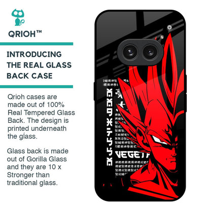 Red Vegeta Glass Case for Nothing Phone 2a Plus