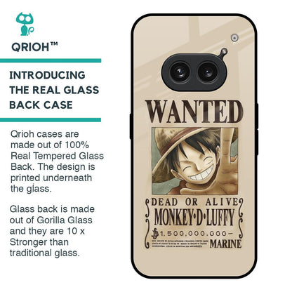 Luffy Wanted Glass Case for Nothing Phone 2a Plus