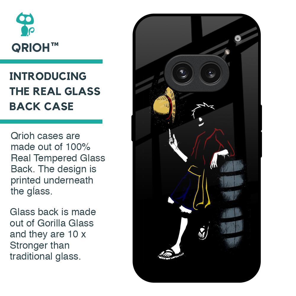Luffy Line Art Glass Case for Nothing Phone 2a Plus