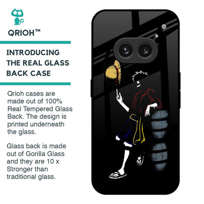 Luffy Line Art Glass Case for Nothing Phone 2a Plus