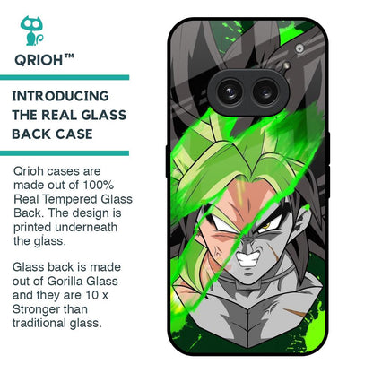 Anime Green Splash Glass Case for Nothing Phone 2a Plus