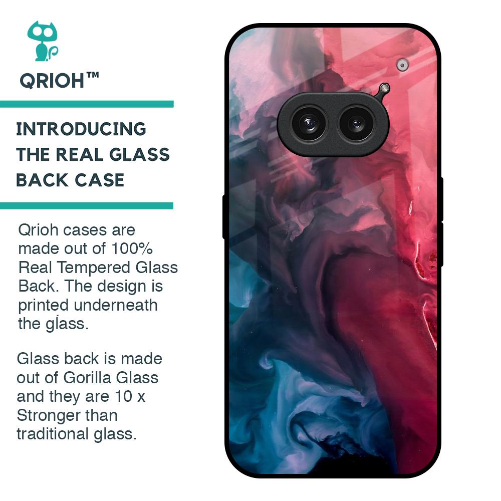 Blue & Red Smoke Glass Case for Nothing Phone 2a Plus