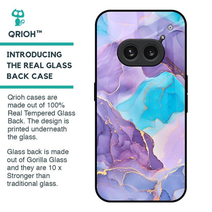 Alcohol ink Marble Glass Case for Nothing Phone 2a Plus