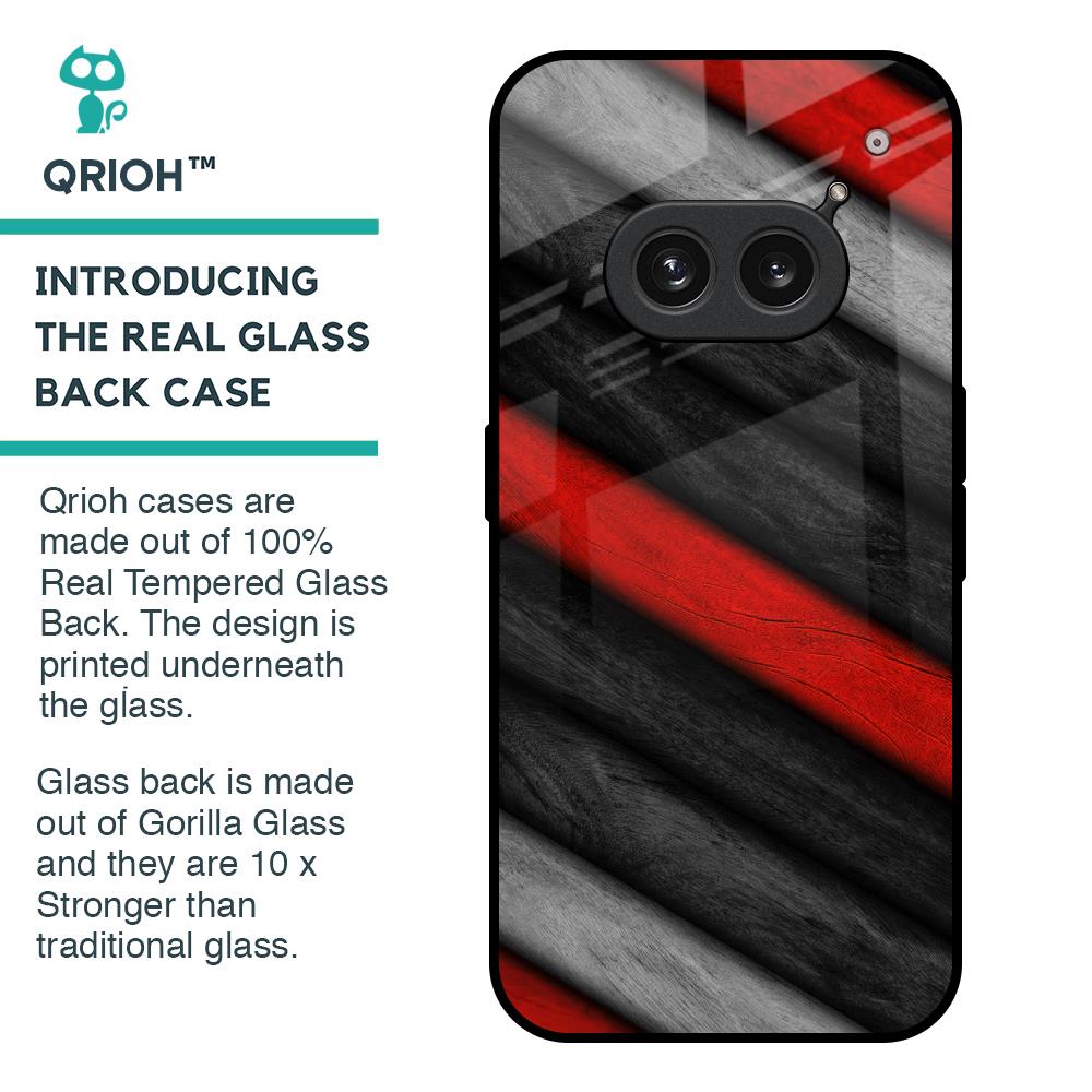 Soft Wooden Texture Glass Case for Nothing Phone 2a Plus