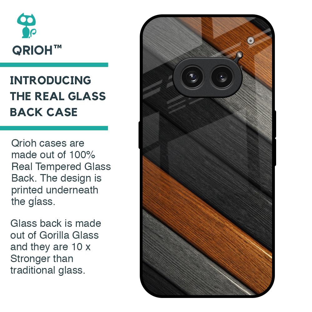 Tri Color Wood Glass Case for Nothing Phone 2a Plus