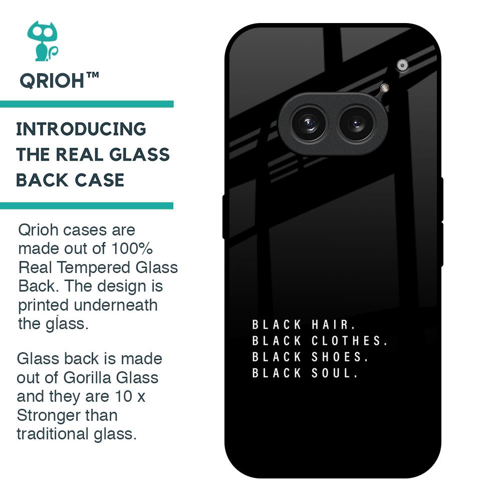 Black Soul Glass Case for Nothing Phone 2a Plus