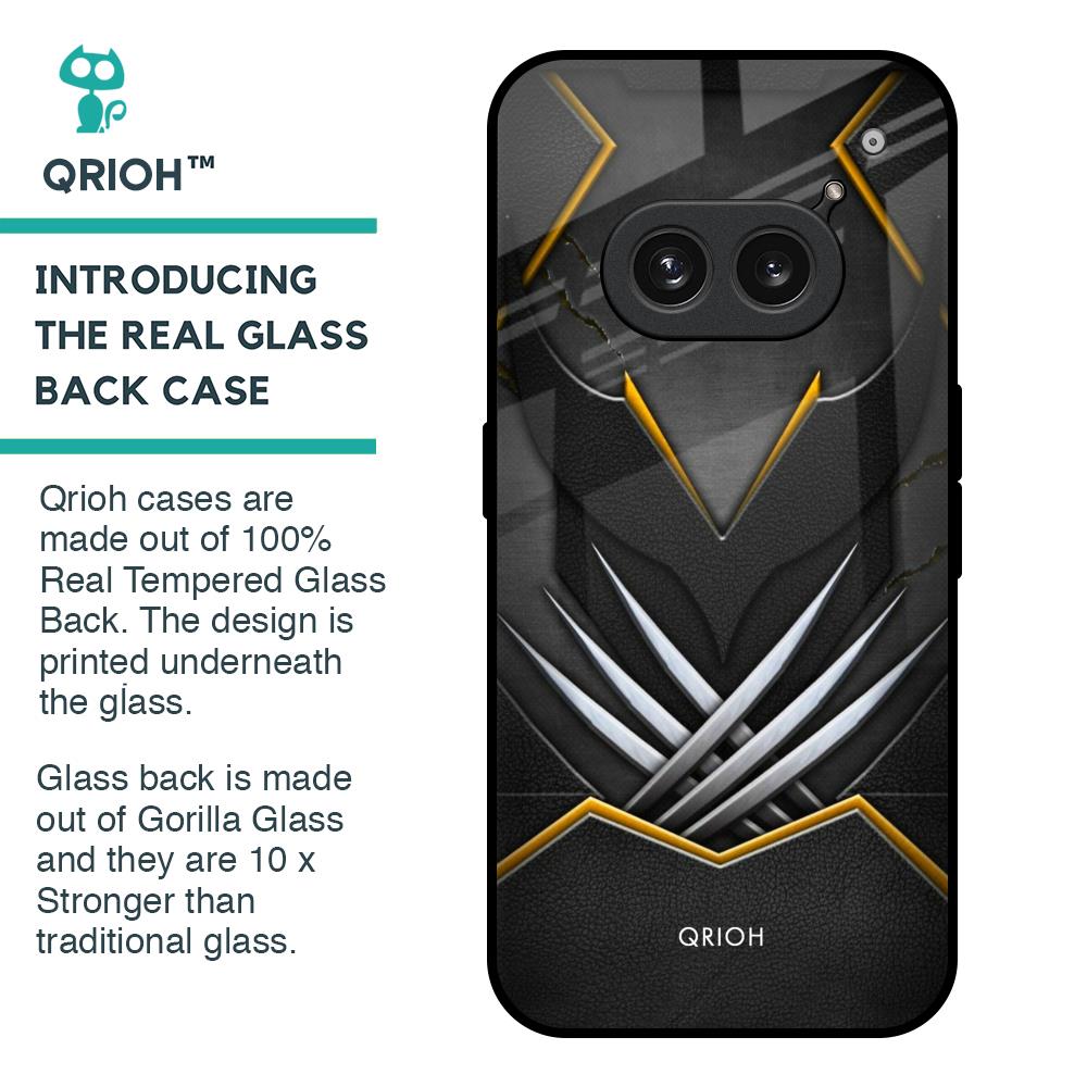 Black Warrior Glass Case for Nothing Phone 2a Plus