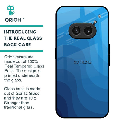Blue Wave Abstract Glass Case for Nothing Phone 2a Plus