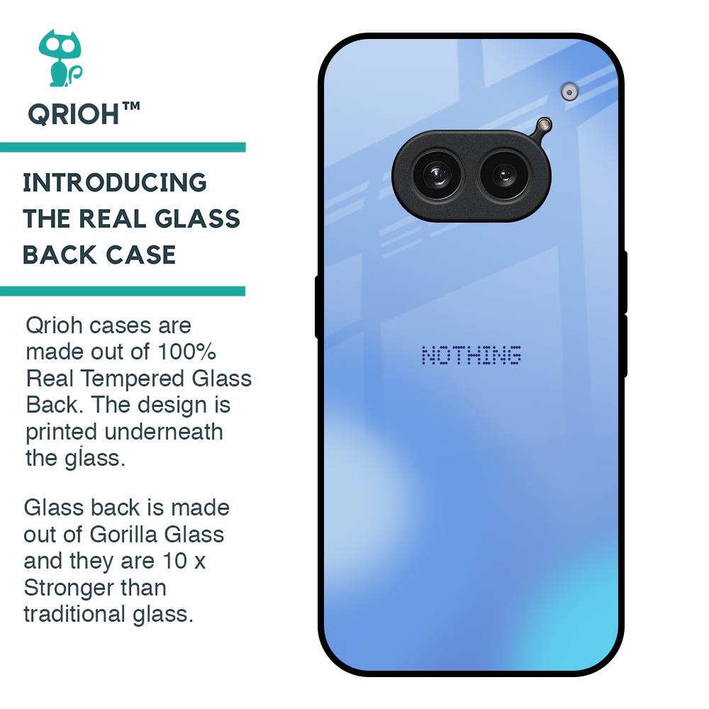 Vibrant Blue Texture Glass Case for Nothing Phone 2a Plus