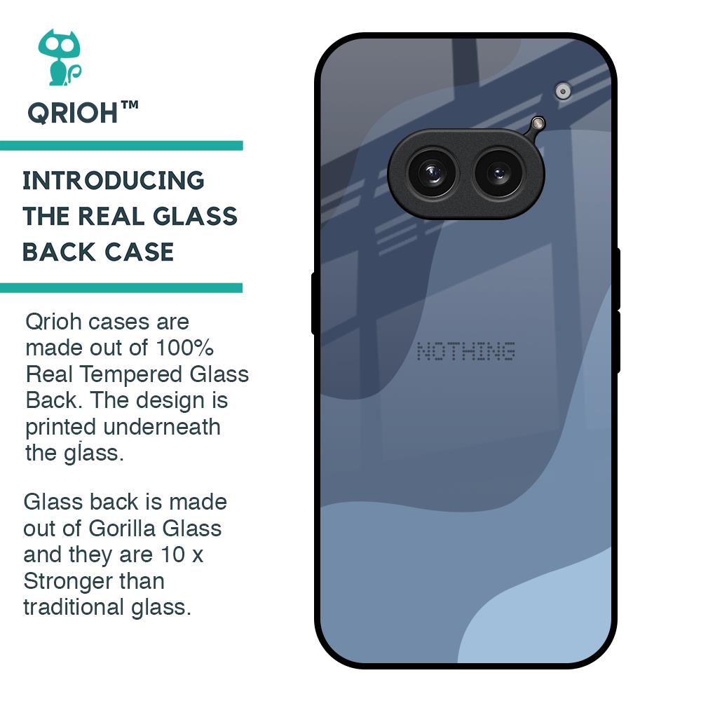 Navy Blue Ombre Glass Case for Nothing Phone 2a Plus