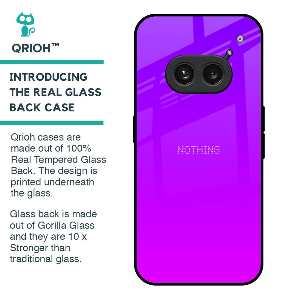 Purple Pink Glass Case for Nothing Phone 2a Plus