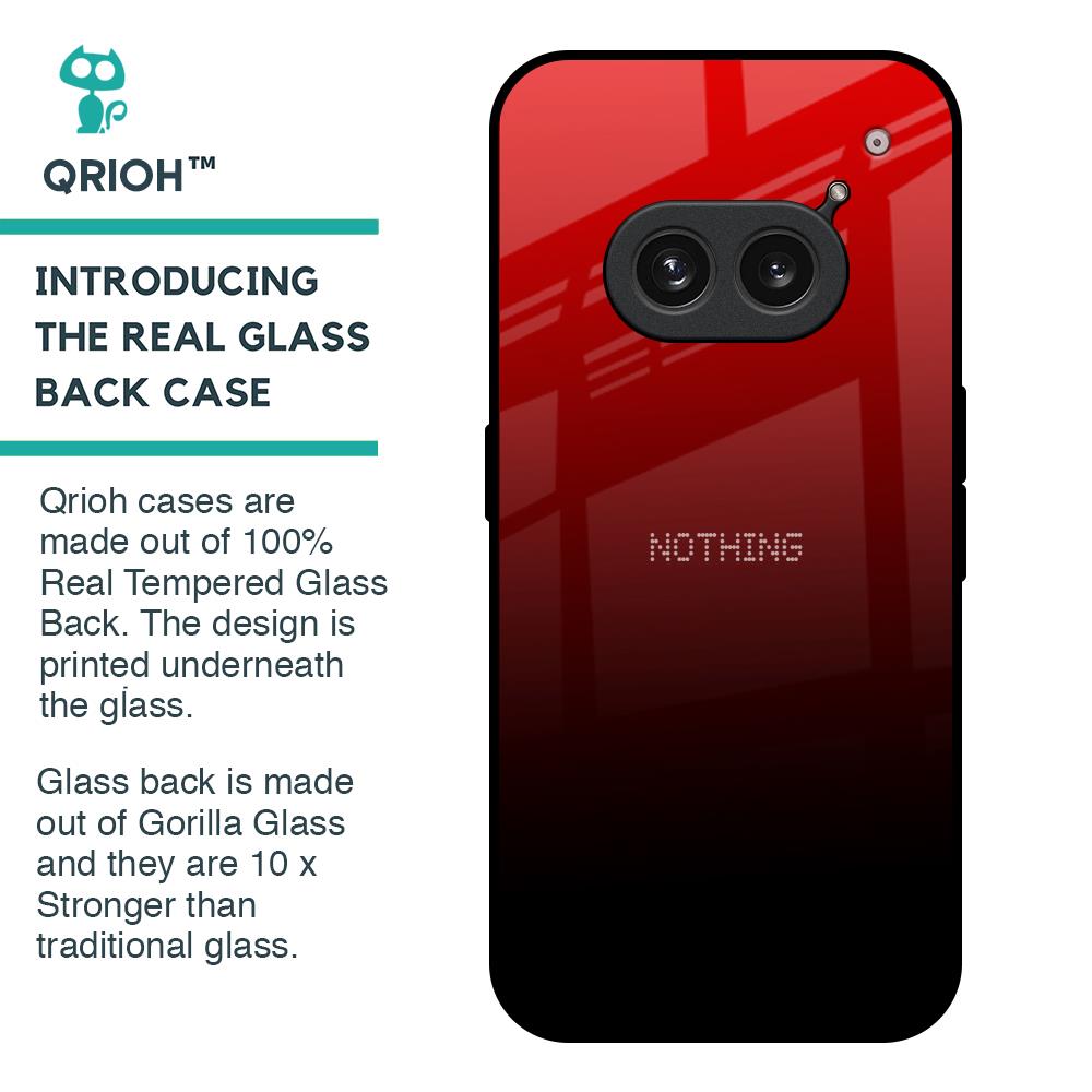 Maroon Faded Glass Case for Nothing Phone 2a Plus