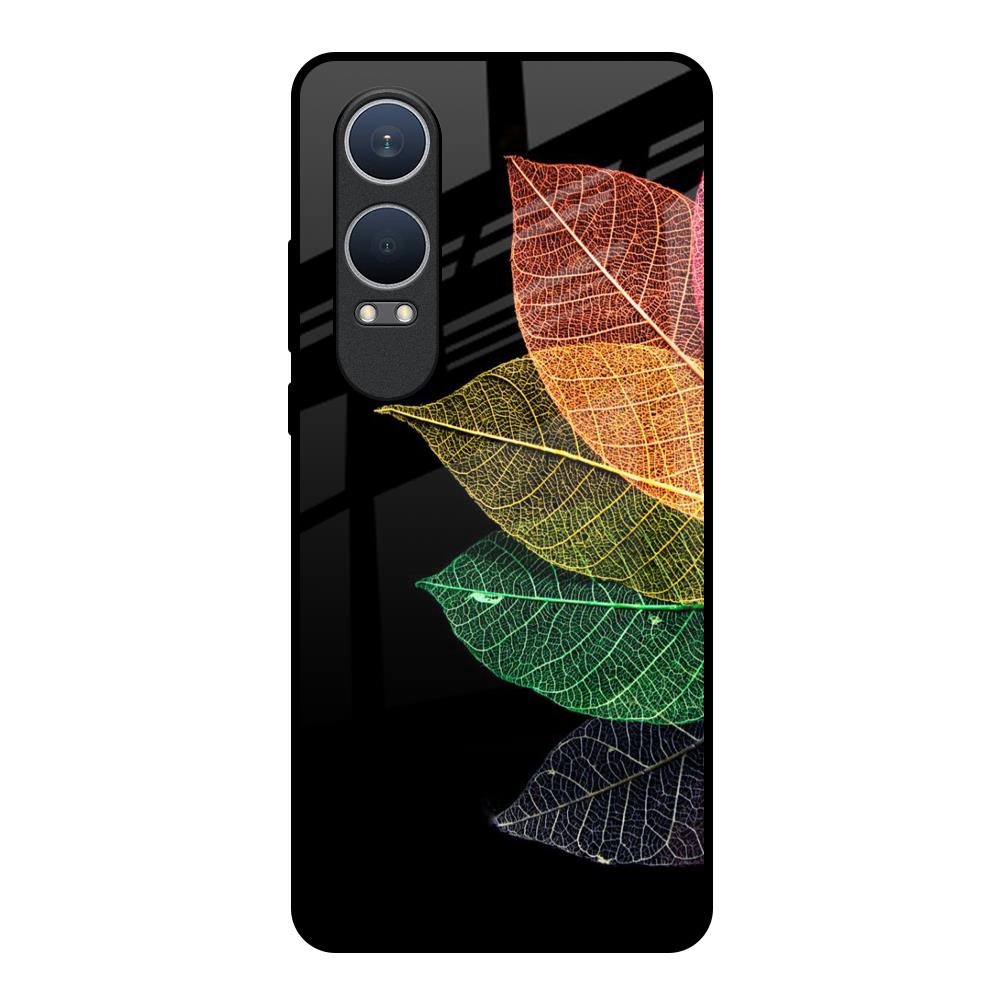 Colorful Leaves OnePlus Nord CE4 Lite 5G Glass Back Cover Online