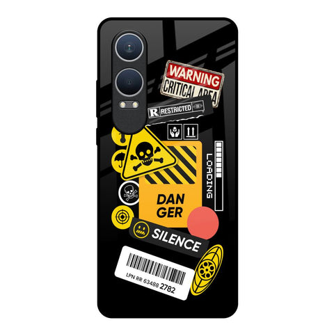 Danger Signs OnePlus Nord CE4 Lite 5G Glass Back Cover Online
