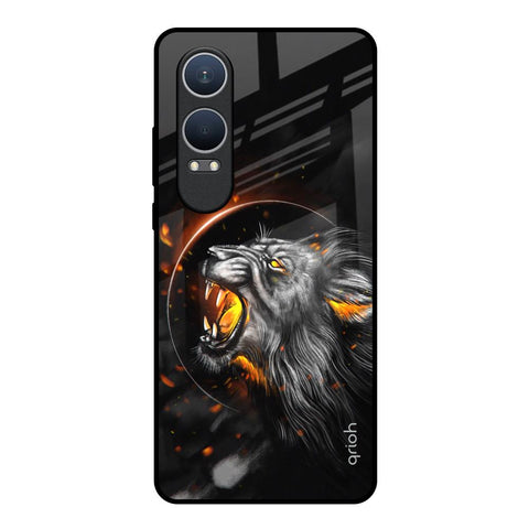Aggressive Lion OnePlus Nord CE4 Lite 5G Glass Back Cover Online