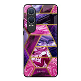 Electroplated Geometric Marble OnePlus Nord CE4 Lite 5G Glass Back Cover Online