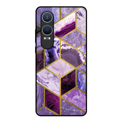 Purple Rhombus Marble OnePlus Nord CE4 Lite 5G Glass Back Cover Online