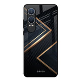 Sleek Golden & Navy OnePlus Nord CE4 Lite 5G Glass Back Cover Online