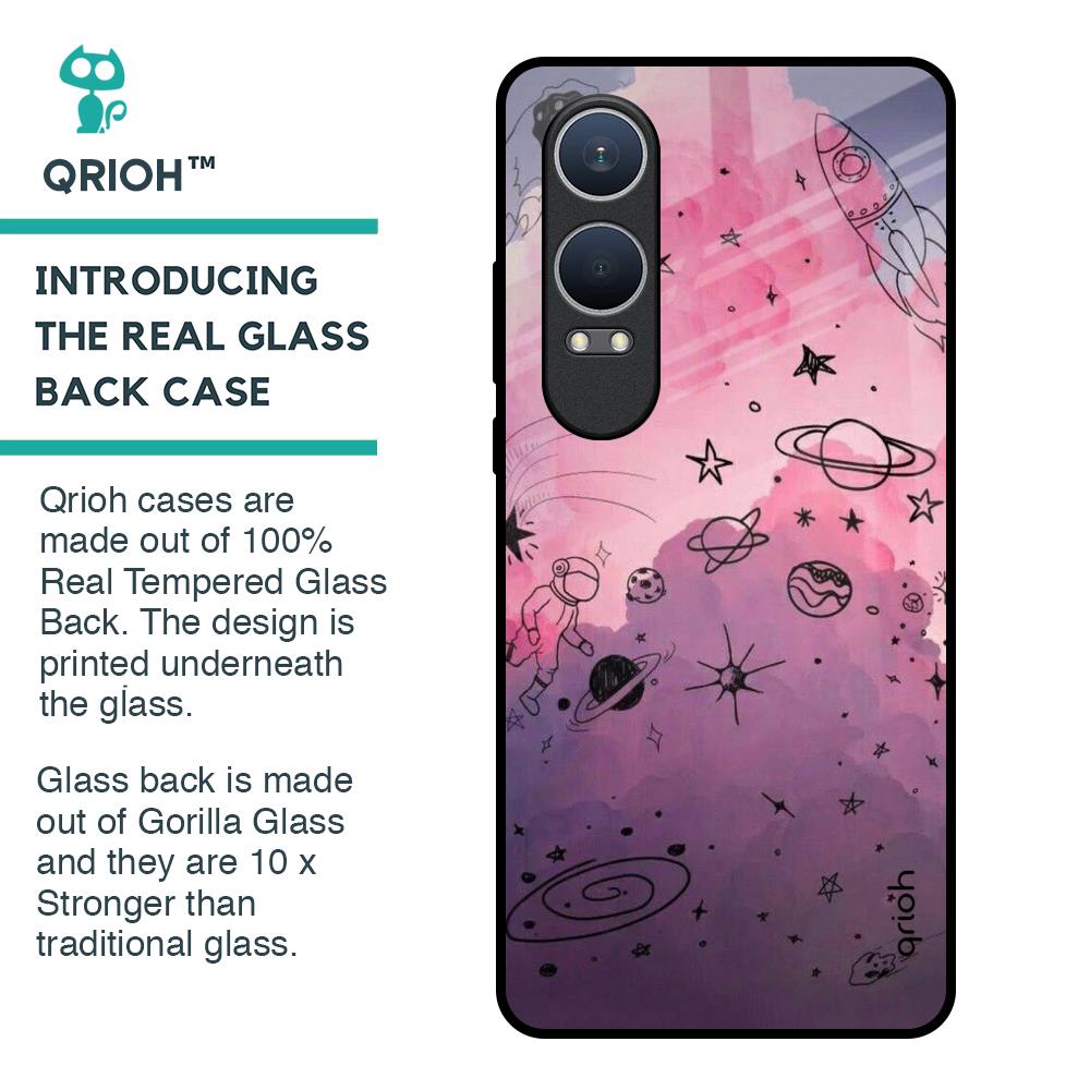 Space Doodles Glass Case for OnePlus Nord CE4 Lite 5G