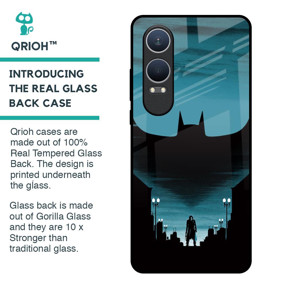 Cyan Bat Glass Case for OnePlus Nord CE4 Lite 5G