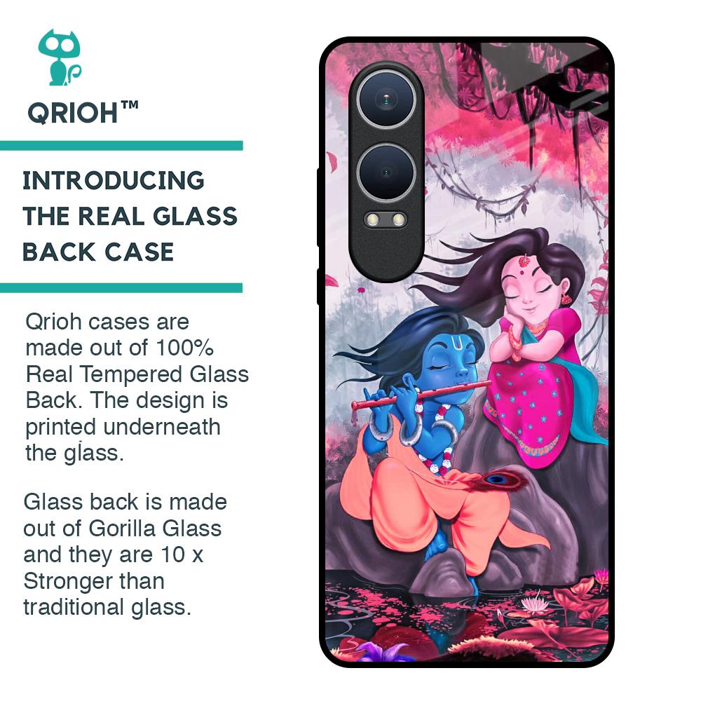 Radha Krishna Art Glass Case for OnePlus Nord CE4 Lite 5G