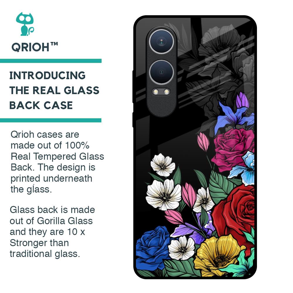 Rose Flower Bunch Art Glass Case for OnePlus Nord CE4 Lite 5G