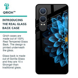 Half Blue Flower Glass Case for OnePlus Nord CE4 Lite 5G