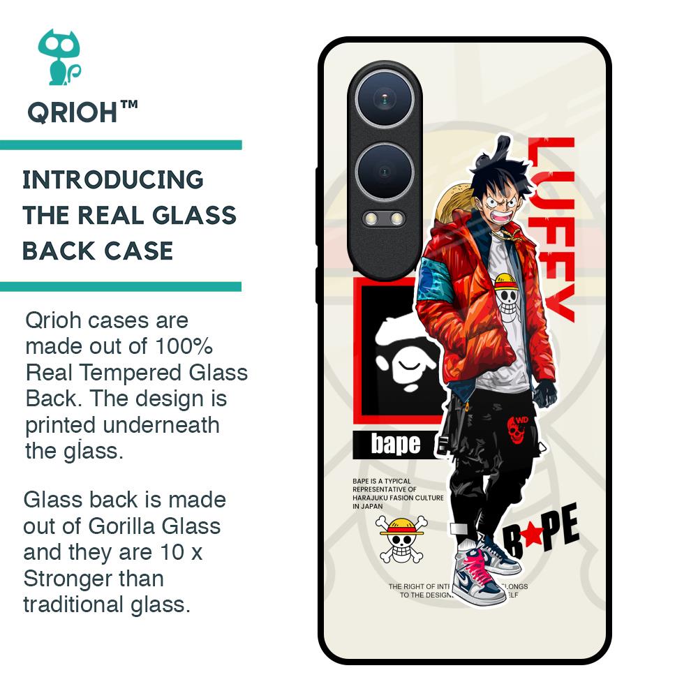 Bape Luffy Glass Case for OnePlus Nord CE4 Lite 5G