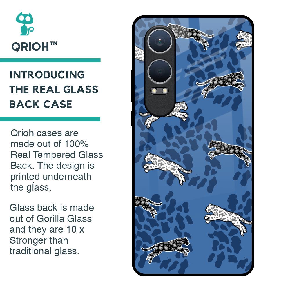 Blue Cheetah Glass Case for OnePlus Nord CE4 Lite 5G