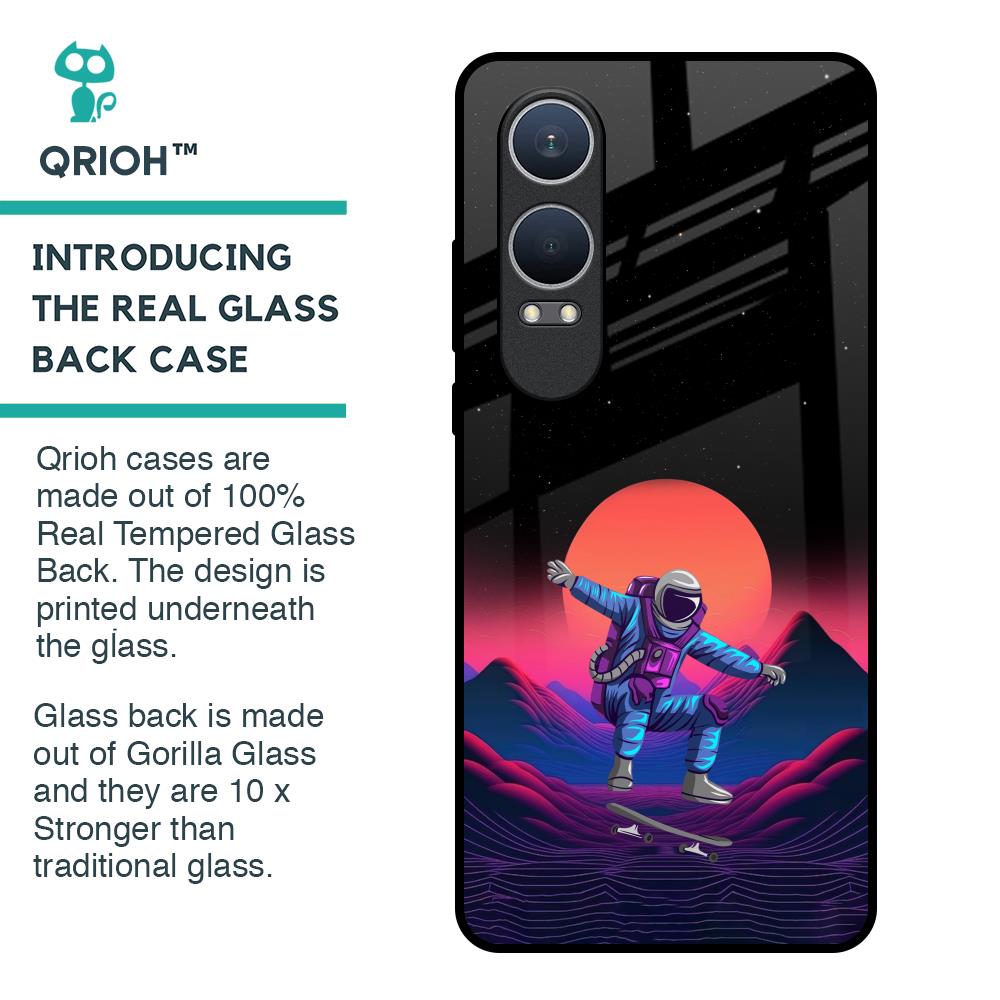 Retro Astronaut Glass Case for OnePlus Nord CE4 Lite 5G