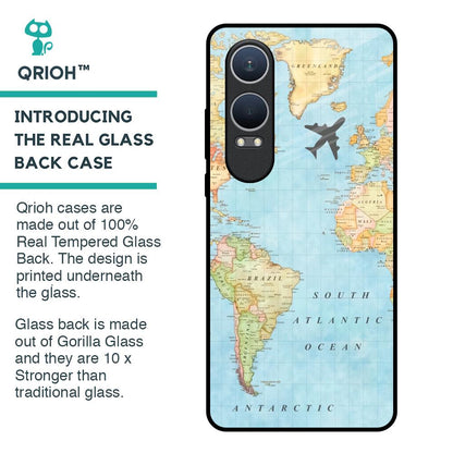 Travel Map Glass Case for OnePlus Nord CE4 Lite 5G