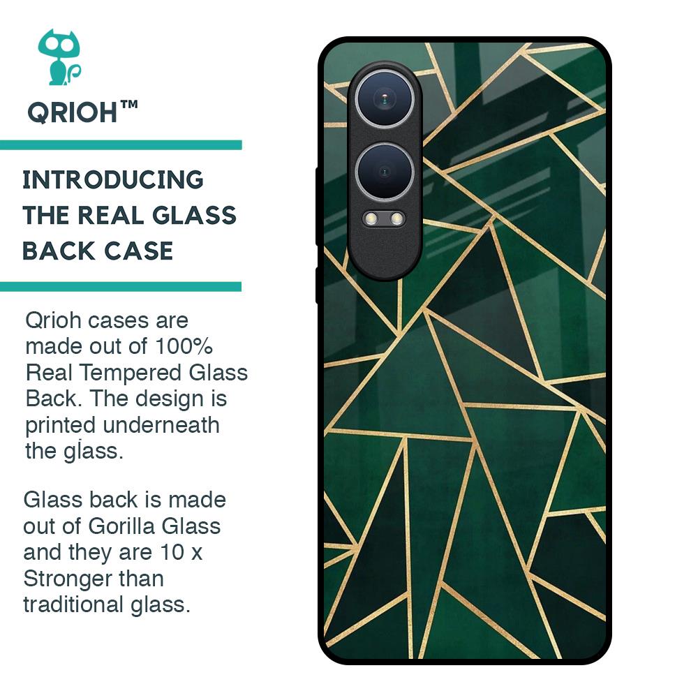 Abstract Green Glass Case For OnePlus Nord CE4 Lite 5G