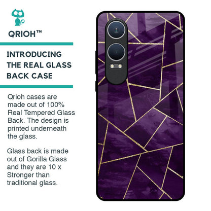 Geometric Purple Glass Case For OnePlus Nord CE4 Lite 5G