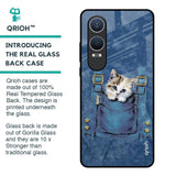 Kitty In Pocket Glass Case For OnePlus Nord CE4 Lite 5G