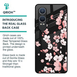 Black Cherry Blossom Glass Case for OnePlus Nord CE4 Lite 5G