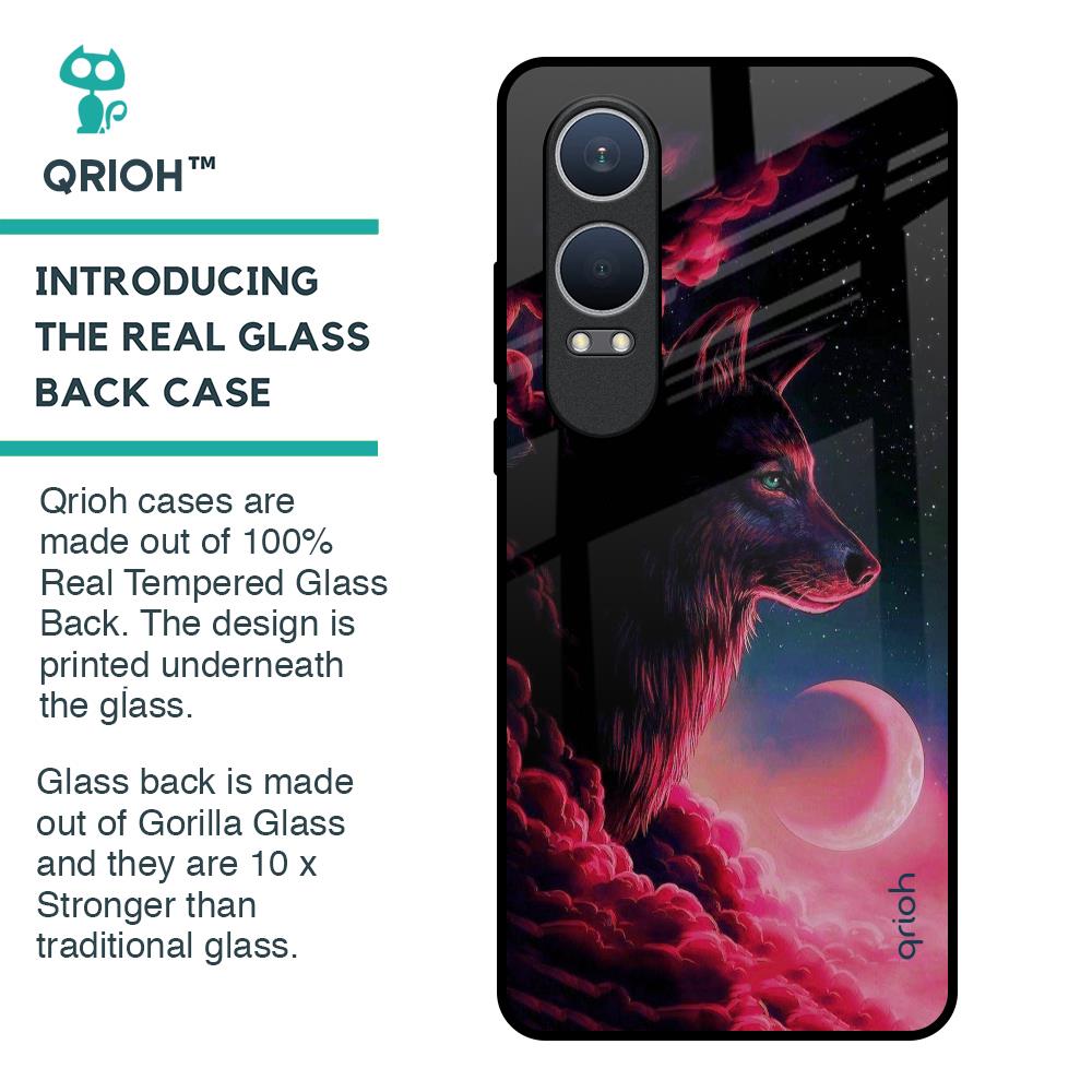 Moon Wolf Glass Case for OnePlus Nord CE4 Lite 5G