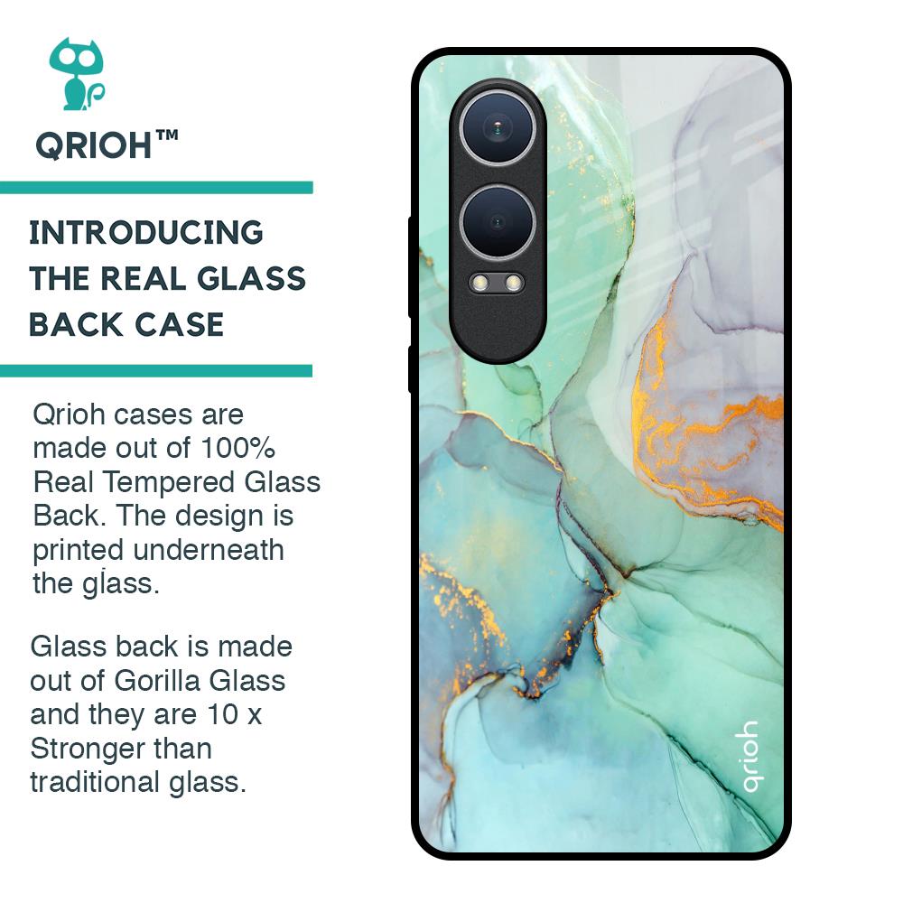 Green Marble Glass Case for OnePlus Nord CE4 Lite 5G